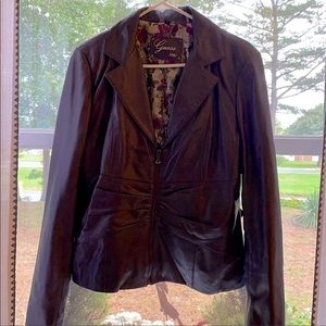 Guess leather jacket L